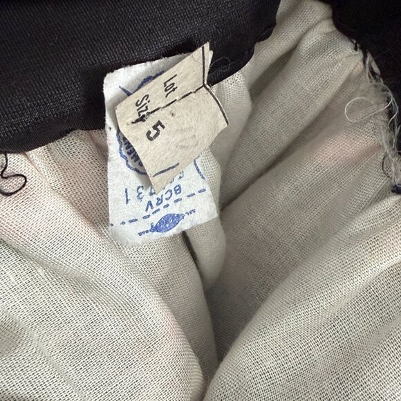 Vtg 70s Holiday Maxi Dress Black Bodice Bow Waistband Floral Jaquard Skirt 0 2 - Picture 10 of 10